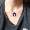 Pendentif petite maison bleu nuit – Image 3