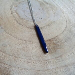 Pendentif long bleu nuit