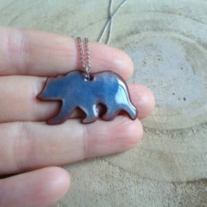 Pendentif "Ours" gris bleuté – Image 2