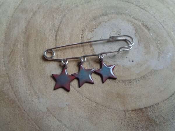 Broche-épingle étoile bleu-vert clair