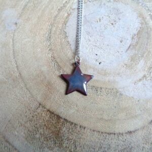 Pendentif étoile gris bleuté