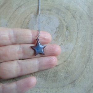 Pendentif étoile gris bleuté – Image 2