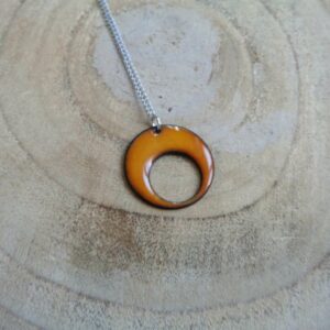 Pendentif rond jaune