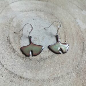 Boucles d'oreilles feuille de ginkgo