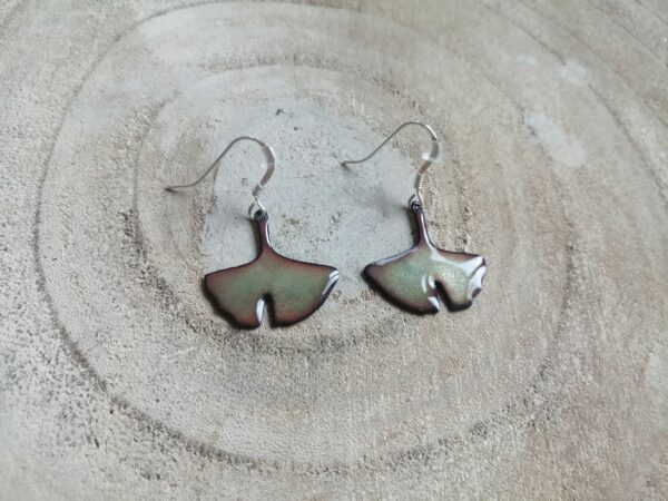 Boucles d'oreilles feuille de ginkgo