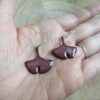 Boucles d'oreilles feuille de ginkgo – Image 3