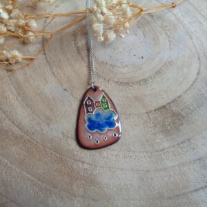 Pendentif "Les maisons sur les nuages"