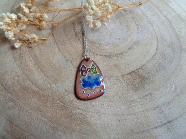 Pendentif "Les maisons sur les nuages"