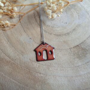 Pendentif "La maison rose"