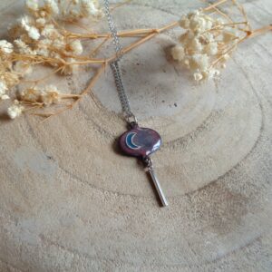 Collier "Le croissant de lune bleu"