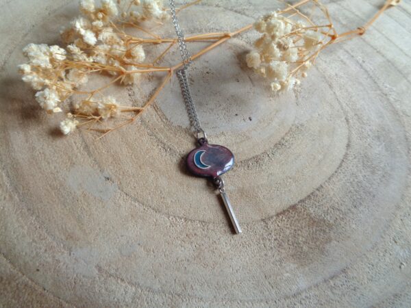 Collier "Le croissant de lune bleu"