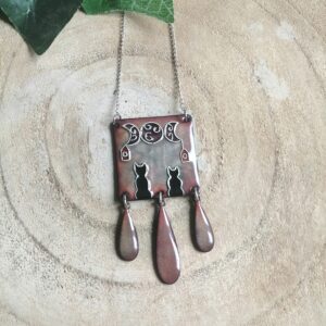 Collier "La contemplation des chats noirs"