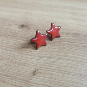 Boucles d'oreilles Clou étoile rouge