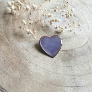 Broche Cœur mauve