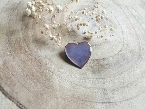 Broche Cœur mauve