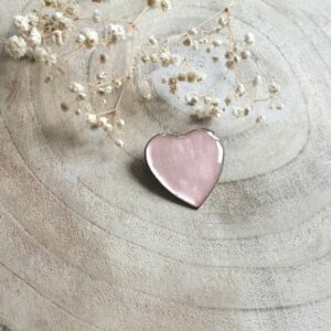 Broche Cœur rose pâle