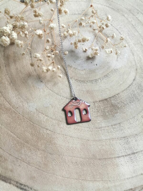 Pendentif "La maison rose"