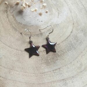 Boucles d'oreilles étoile violet (-40%)
