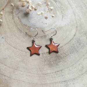 Boucles d'oreilles étoile orange clair (-40%)