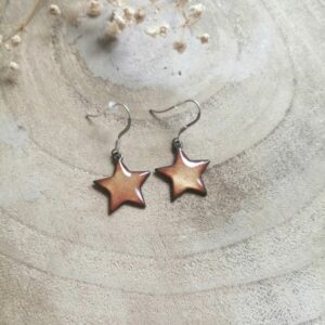 Boucles d'oreilles étoile jaune clair (-40%)