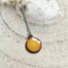 Pendentif petit rond jaune doré – Image 2