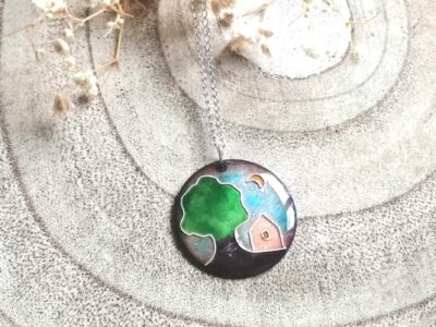 Pendentif "La maison rose"