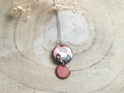 Pendentif "Couleurs urbaines" rose