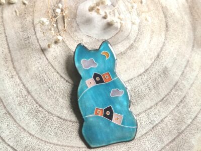Broche chat "Couleurs urbaines"