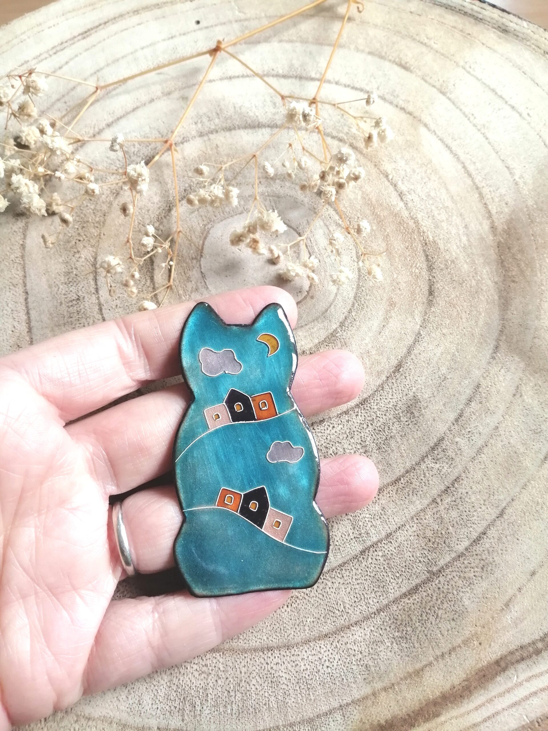 Broche chat "Couleurs urbaines" – Image 2