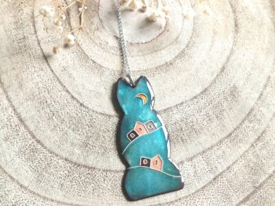 Pendentif chat "Couleurs urbaines"